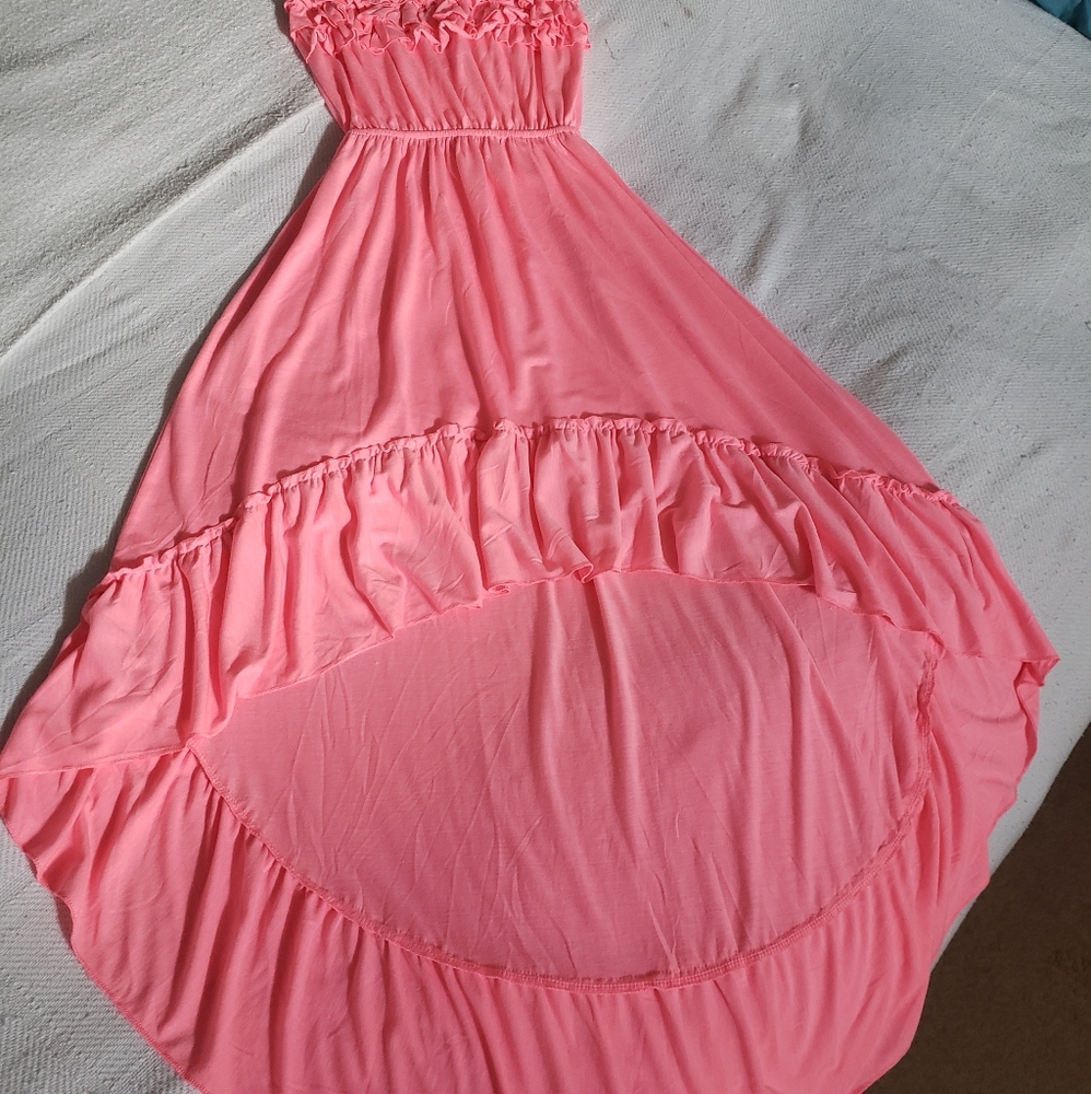 ●SOLD ON MERC●EUCs Med Pink High low dress